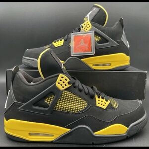 Jordan Men's Black and Yellow Thunders Brand Size Mens 12 Comes With Box